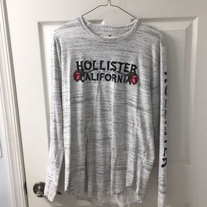 White/grey Hollister California long sleeve tee